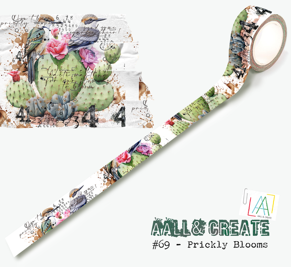 #69 -  Washi Tape - Prickly Blooms