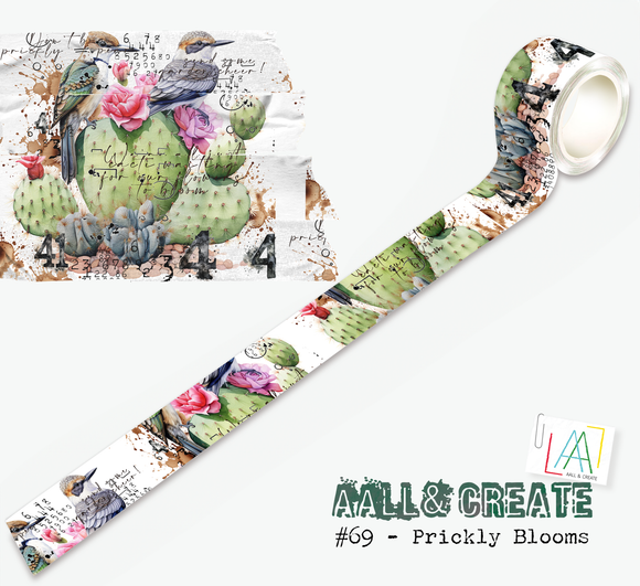 #69 -  Washi Tape - Prickly Blooms
