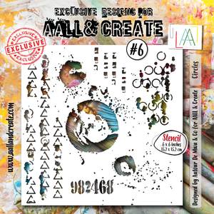 #6 - 6"x6" Stencil by Autour de Mwa - Circles/Altered Geometrics