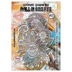 #77 - A4 Stencil - Sunflower Power
