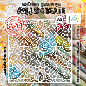#78 - 6"x6" Stencil - Cloister Grille - AALL & Create Wholesale - stencil