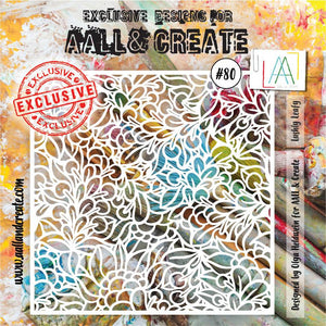 #80 - 6"x6" Stencil - Lushly Leafy - AALL & Create Wholesale - stencil