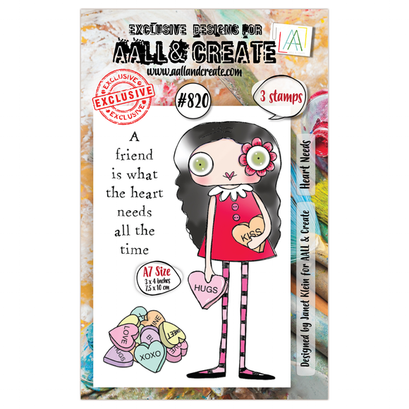 #820 - A7 Clear Stamp Set - Heart Needs