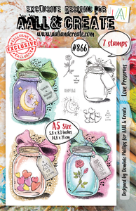 #866 - A5 Clear Stamp Set - Love Preserves