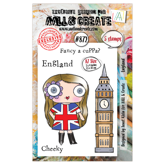 #872 - A7 Clear Stamp Set - England