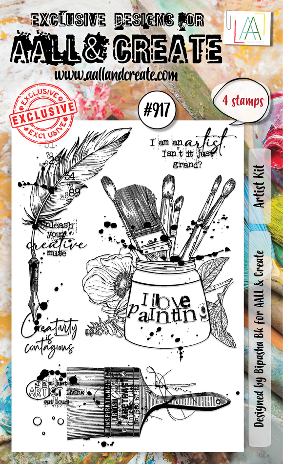 #917 - A6 Clear Stamp Set - Artist Kit