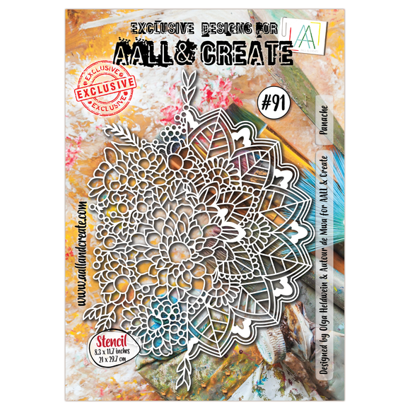 #91 - A4 Stencil - Panache