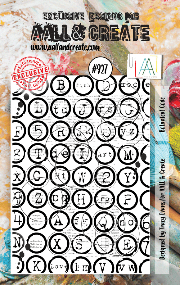 #927 - A7 Stamp Set - Botanical Code - AALL & Create Wholesale - Stamp