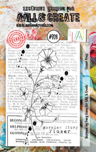 #928 - A7 Stamp Set - Flower Press - AALL & Create Wholesale - Stamp