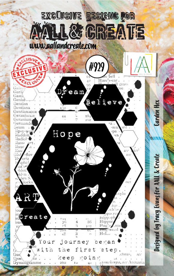#929 - A7 Stamp Set - Garden Hex - AALL & Create Wholesale - Stamp