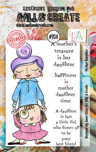 #934 - A7 Stamp Set - Mother Daughter - AALL & Create Wholesale - Stamp