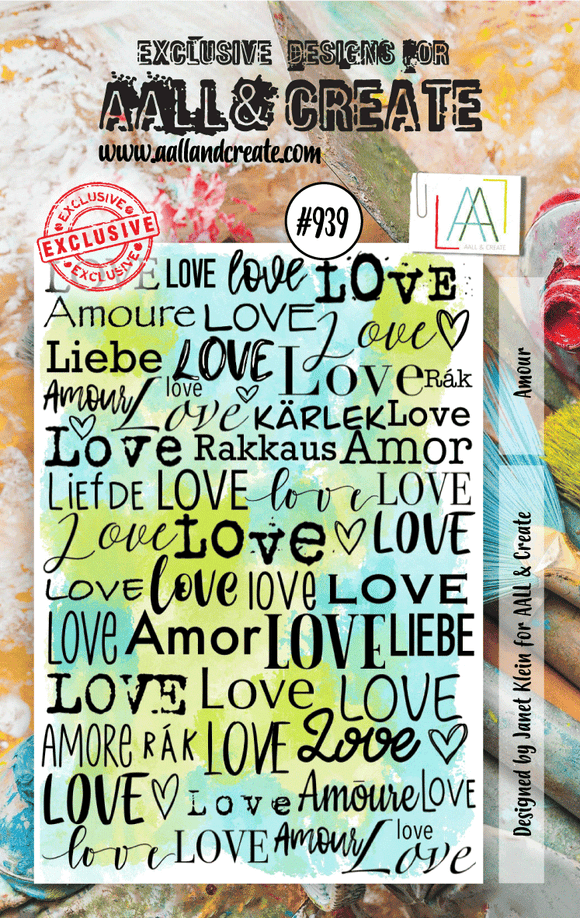 #939 - A7 Stamp Set - Amour - AALL & Create Wholesale - Stamp