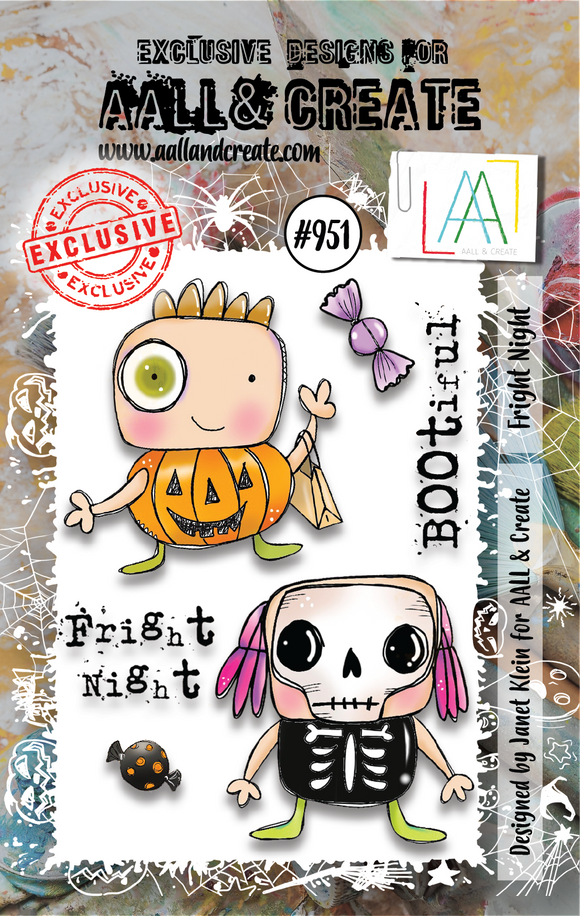#951 - A7 Stamp Set - Fright Night - AALL & Create Wholesale - stamp