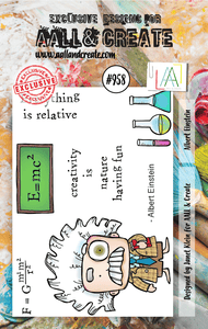 #958 - A7 Stamp Set - Albert Einstein - AALL & Create Wholesale - stamp