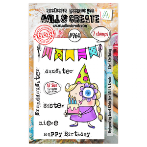 #964 - A7 Stamp Set - Girl Birthday