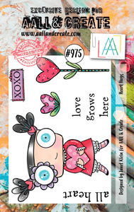 #975 - A7 Stamp Set - Heart Hugs - AALL & Create Wholesale - Stamp