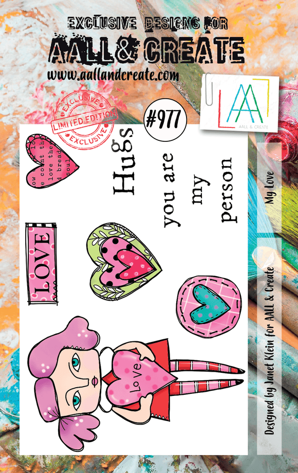 #977 - A7 Stamp Set - My Love - AALL & Create Wholesale - Stamp