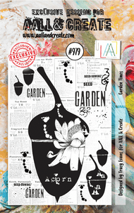 #979 - A7 Stamp Set - Garden Times - AALL & Create Wholesale - stamp