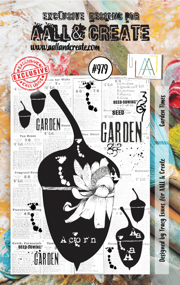 #979 - A7 Stamp Set - Garden Times - AALL & Create Wholesale - stamp