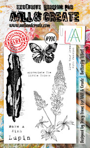 #990 - A6 Stamp Set - Butterfly Effect - AALL & Create Wholesale - stamp