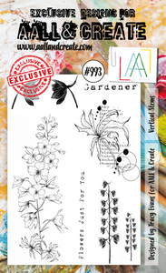 #993 - A6 Stamp Set - Vertical Stems - AALL & Create Wholesale - stamp