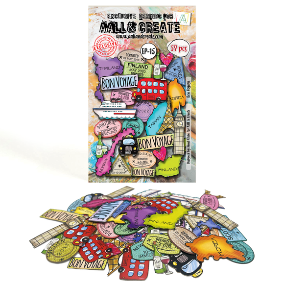 EP-15 - Ephemera Die-Cuts - Bon Voyage