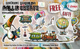 A6 Stamp Set - Milkshake Train Heist