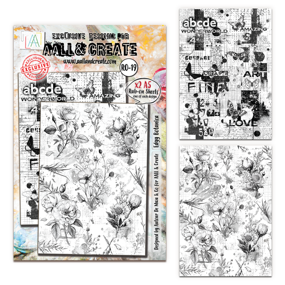 #RO-19 - A5 Rub-Ons - Edgy Botanica (Retail Release Date: 17th October 2025)
