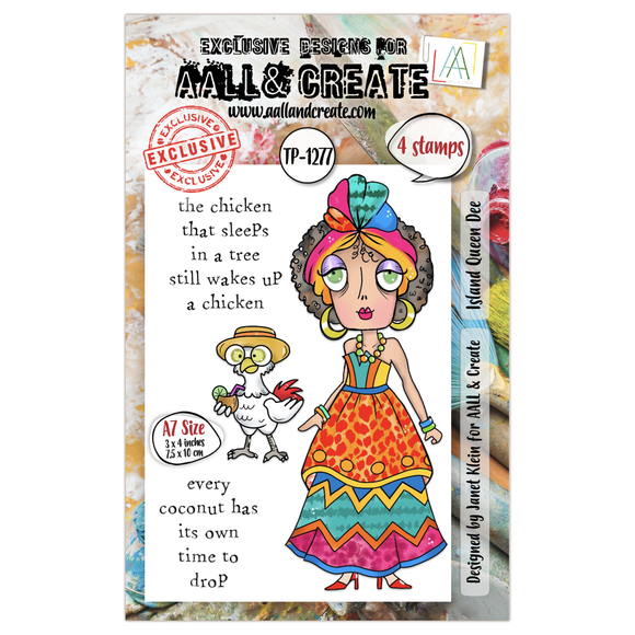 #TP-1277 - A7 Stamp Set - Island Queen Dee (Retail Release Date: 13th June 2025)