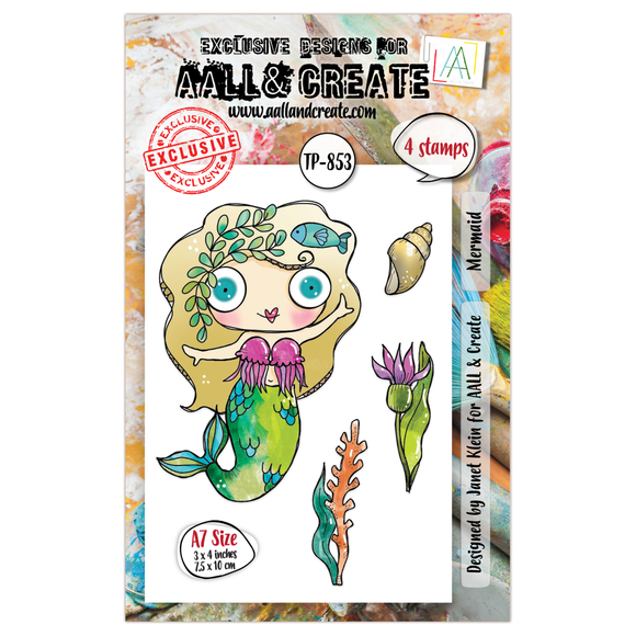 TP-853 - A7 Clear Stamp Set - Mermaid