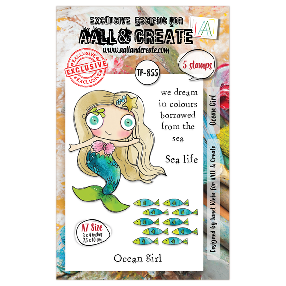 TP-855 - A7 Clear Stamp Set - Ocean Girl