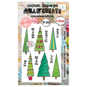 #949 - A6 Stamp Set - Peace Trees