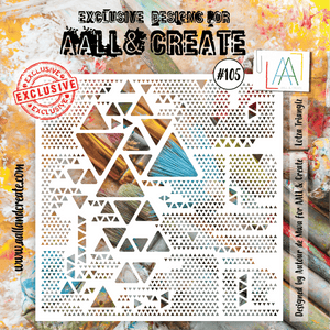 #105 - 6"x6" Stencil - Lotza Trianglz - AALL & Create Wholesale - stencil