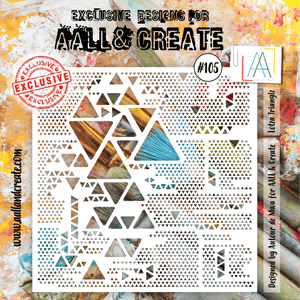 #105 - 6"x6" Stencil - Lotza Trianglz - AALL & Create Wholesale - stencil