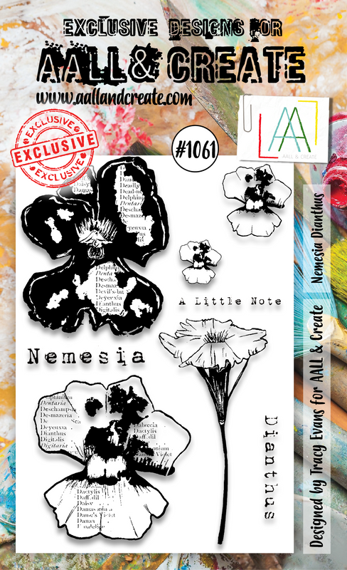 #1061 - A6 Stamp Set - Nemesia Dianthus