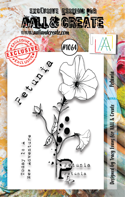 #1064 - A7 Stamp Set - Petunia