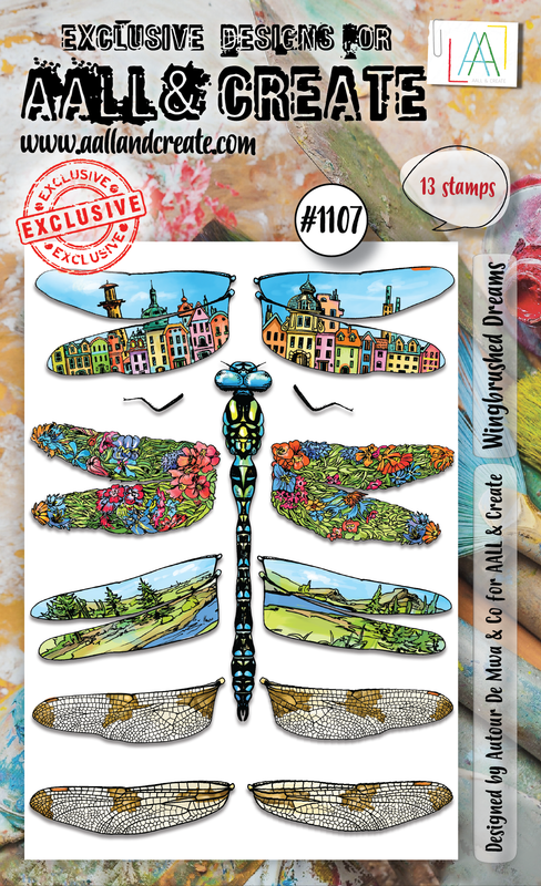#1107 - A6 Stamp Set - Wingbrushed Dreams
