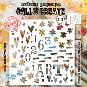 #114 - 6"x6" Stencil - Art - AALL & Create Wholesale - stencil