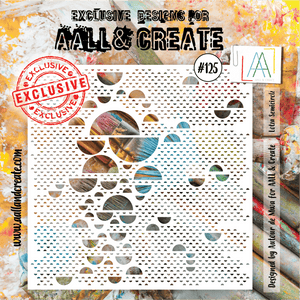 #125 - 6"x6" Stencil - Lotza Semicirclz - AALL & Create Wholesale - stencil