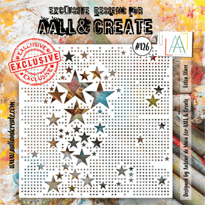 #126 - 6"x6" Stencil - Lotza Starz - AALL & Create Wholesale - stencil
