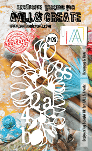 #128 - A6 Stencil - Hexagons & Buds - AALL & Create Wholesale - stencil