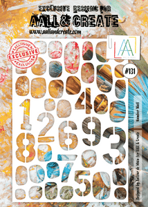 #131 - A4 Stencil - Number Wall - AALL & Create Wholesale - stencil