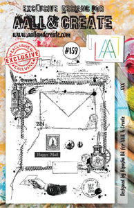 #159 - A5 Clear Stamp Set - Mail Art - AALL & Create Wholesale - stamp