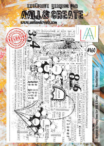 #160 - A4 Clear Stamp Set - Pencilled Flower - AALL & Create Wholesale - stamp