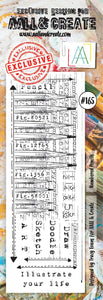 #165 - Border Stamp Set - Numbered Pencils - AALL & Create Wholesale - stamp
