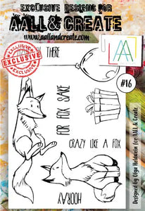 #16 - A6 Clear Stamp Set - Crazy Fox - AALL & Create Wholesale - stamp