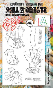 #172 - A6 Clear Stamp Set - Nutty Squirrels - AALL & Create Wholesale - stamp