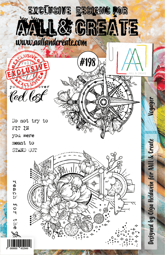 #198 - A5 Clear Stamp Set - Voyager - AALL & Create Wholesale - stamp