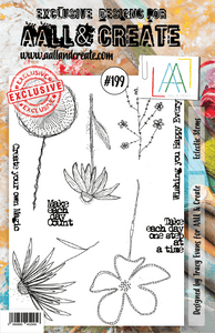 #199 - A5 Clear Stamp Set - Eclectic Stems - AALL & Create Wholesale - stamp