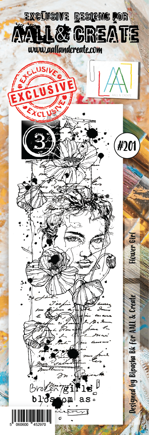 #201 - Border Stamp Set - Flower Girl - AALL & Create Wholesale - stamp